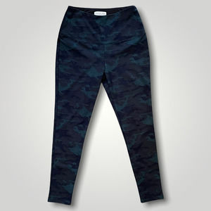 Rachel Zoe High Waisted Ponte Leggings in Blue Camouflage